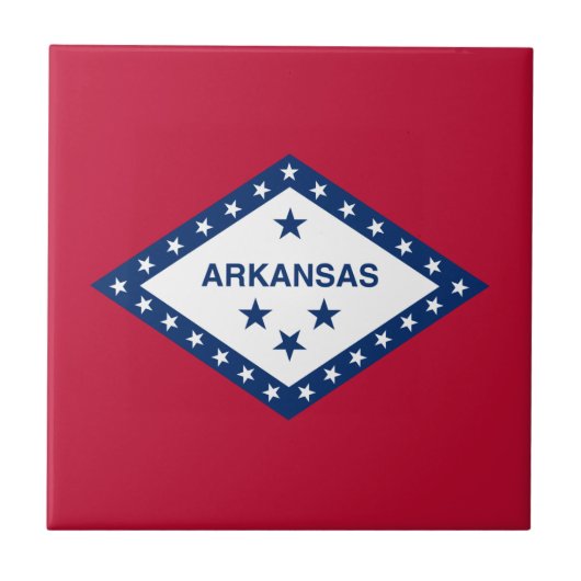 Vlag van Arkansas Tegeltje (Voorkant)