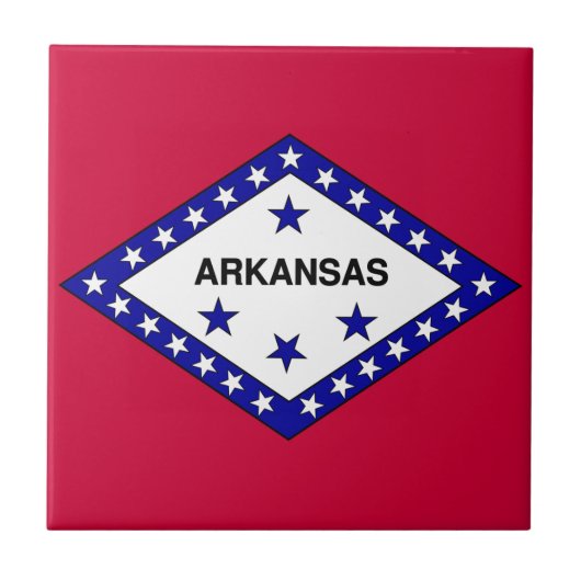 Vlag van Arkansas Tegeltje (Voorkant)