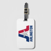 Vlag van Arlington, Texas Bagagelabel (Voorkant (verticaal))