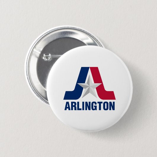 Vlag van Arlington, Texas Button (Voorkant /achterkant)