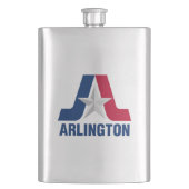 Vlag van Arlington, Texas Flask Flacon (Voorkant)