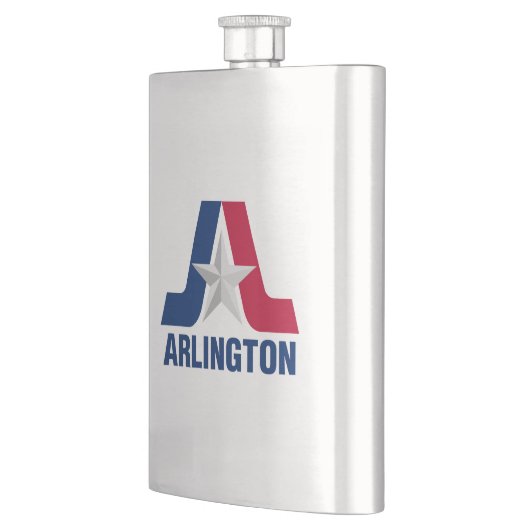 Vlag van Arlington, Texas Flask Flacon (Links)