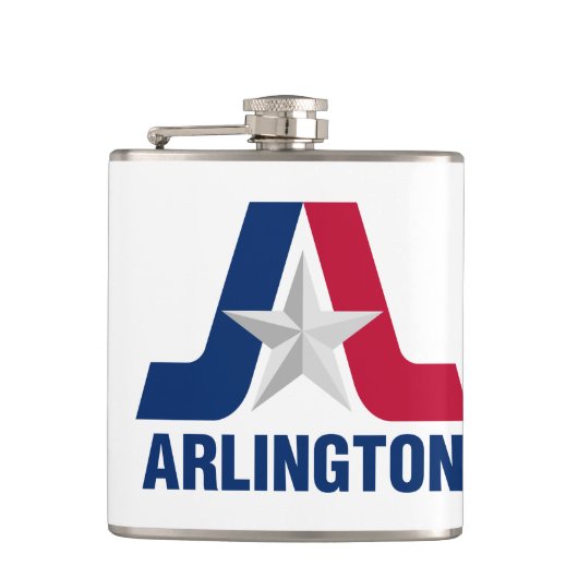 Vlag van Arlington, Texas Flask Heupfles (Voorkant)