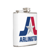 Vlag van Arlington, Texas Flask Heupfles (Rechts)