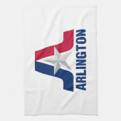 Vlag van Arlington, Texas Kitchen Towel Theedoek (Verticaal)