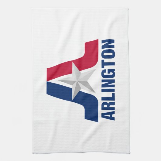 Vlag van Arlington, Texas Kitchen Towel Theedoek (Verticaal)