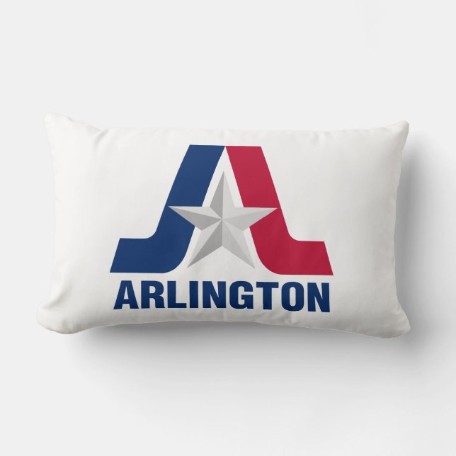 Vlag van Arlington, Texas Lumbar Pillow Kussen (Voorkant)
