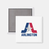 Vlag van Arlington, Texas Magnet (Voorkant / Achterkant)