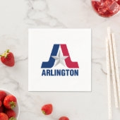 Vlag van Arlington, Texas Napkins Servet (Insitu)
