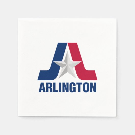 Vlag van Arlington, Texas Napkins Servet (Voorkant)