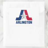 Vlag van Arlington, Texas Rechthoekige Sticker (Tas)