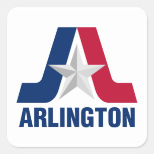 Vlag van Arlington, Texas Square Sticker