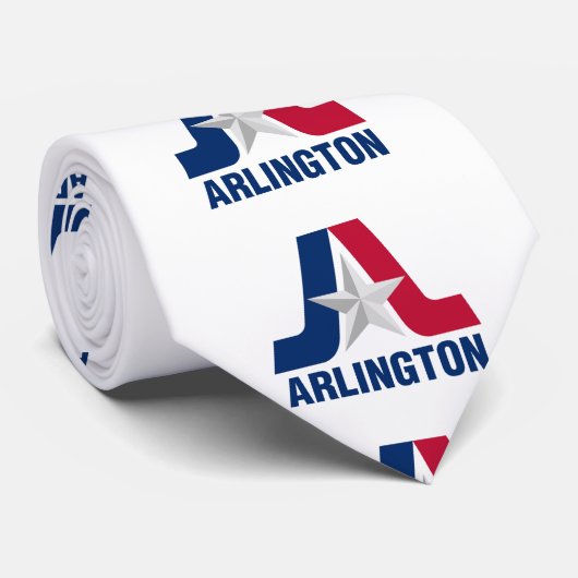 Vlag van Arlington, Texas Stropdas (Opgerold)