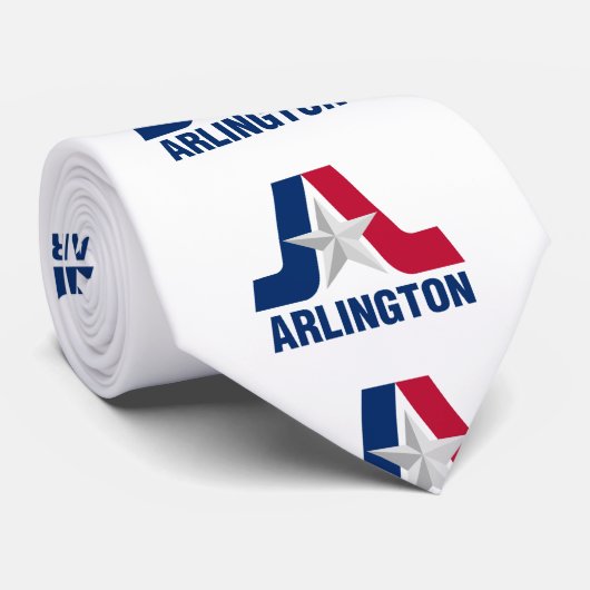 Vlag van Arlington, Texas Stropdas (Opgerold)