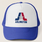 Vlag van Arlington, Texas Trucker Hat Pet (Voorkant)