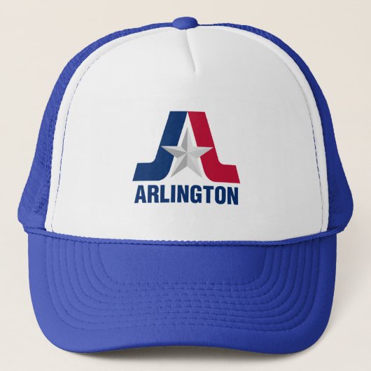 Vlag van Arlington, Texas Trucker Hat Trucker Pet (Voorkant)