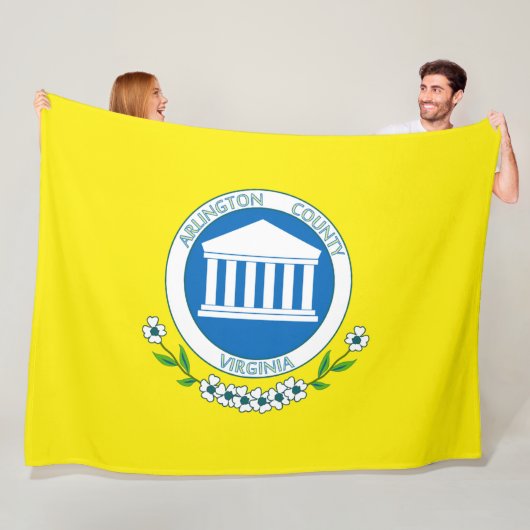 Vlag van Arlington (Virginia) Fleece Deken (In situ)