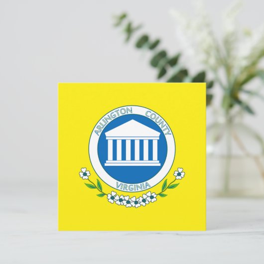 Vlag van Arlington (Virginia) Kaart (Staand voorkant)