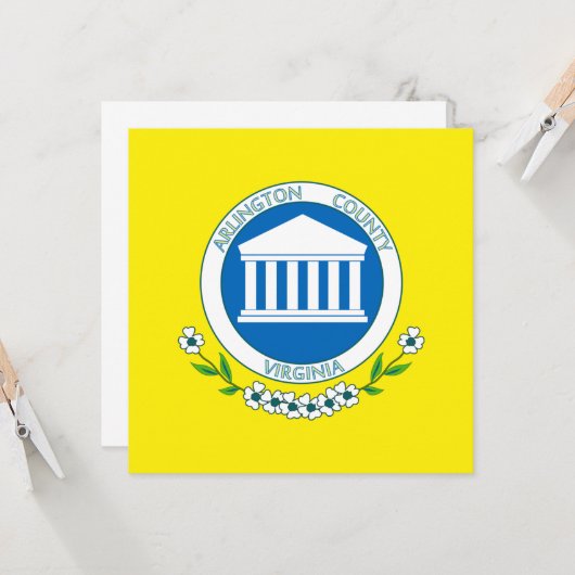 Vlag van Arlington (Virginia) Kaart (Voorkant / Achterkant in situ)