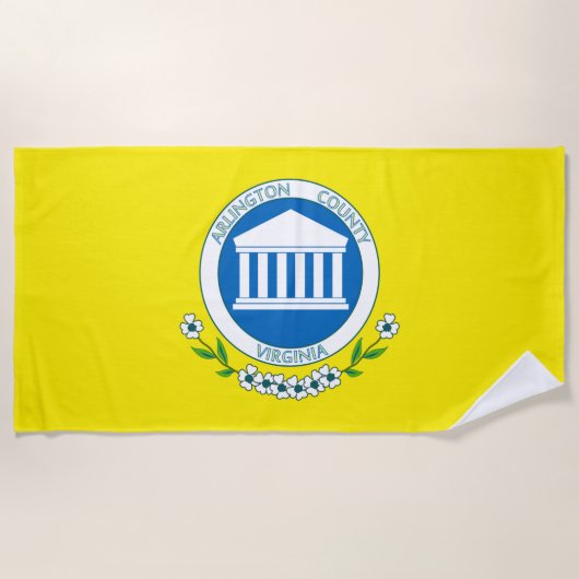 Vlag van Arlington (Virginia) Strandlaken (Voorkant)