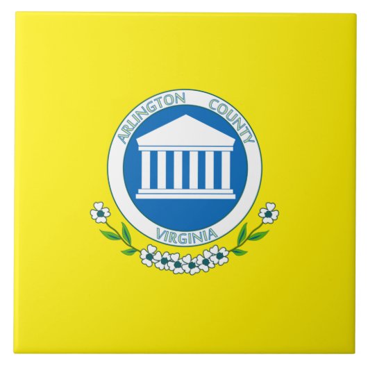 Vlag van Arlington (Virginia) Tegeltje (Voorkant)