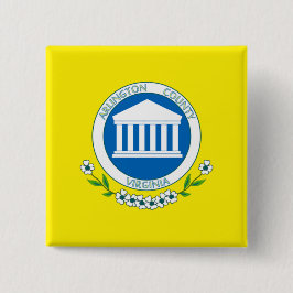 Vlag van Arlington (Virginia) Vierkante Button 5,1 Cm