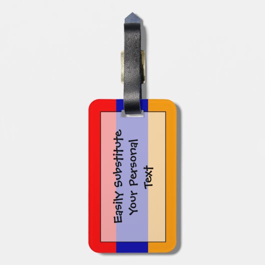 Vlag van Armenië Easy ID Bagagelabel (Achterkant verticaal)