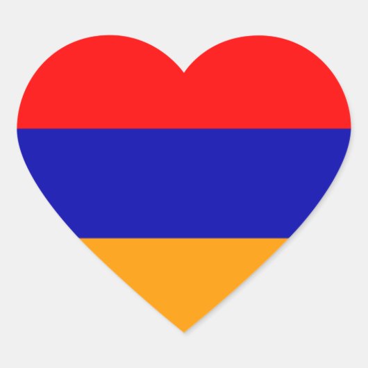 Vlag van Armenië Hart Sticker (Voorkant)