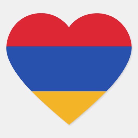 Vlag van Armenië Hart Sticker (Voorkant)