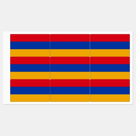 Vlag van Armenië Labels (Vel)