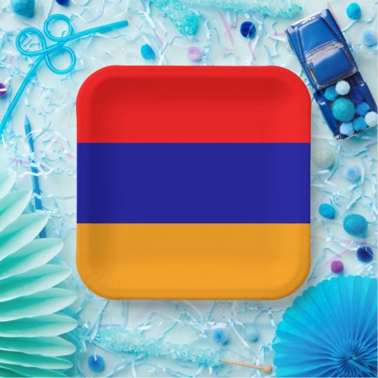 vlag van Armenië Papieren Bordje (Feest)