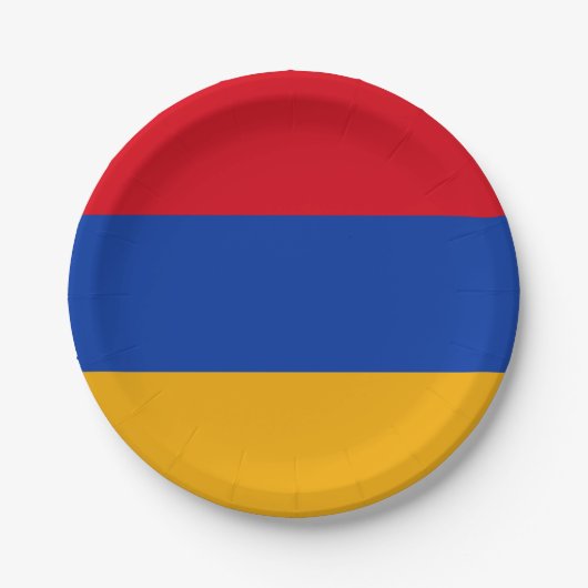 Vlag van Armenië Papieren Bordje (Voorkant)
