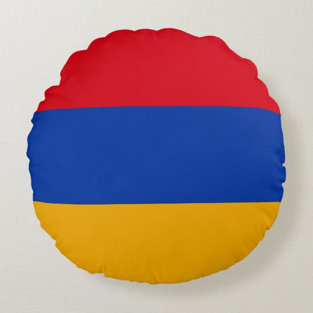 Vlag van Armenië Rond Kussen (Voorkant)