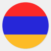 Vlag van Armenië Ronde Sticker (Voorkant)