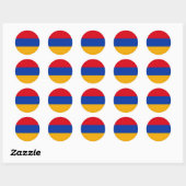 Vlag van Armenië Ronde Sticker (Vel)