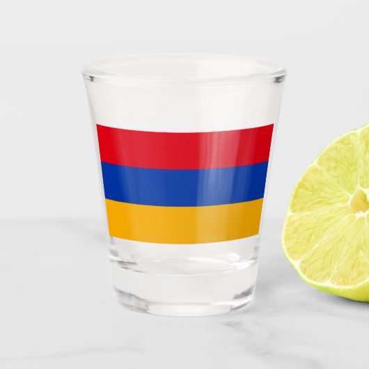 Vlag van Armenië Shot Glas (Voorkant)