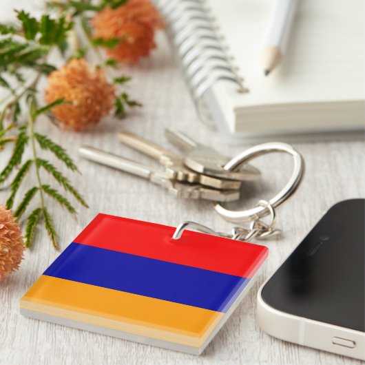 vlag van Armenië Sleutelhanger (Voorkant Rechts)