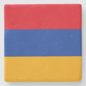 Vlag van Armenië Stenen Onderzetter (Voorkant)