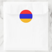vlag van Armenië-Sticker Ronde Sticker (Tas)