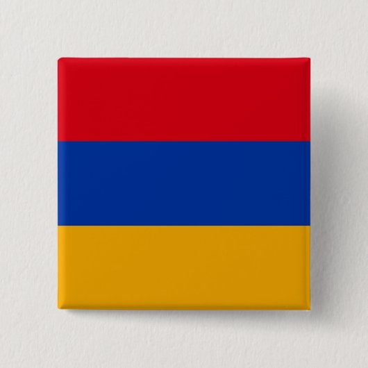 Vlag van Armenië Vierkante Button 5,1 Cm (Voorkant)