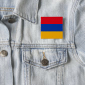 Vlag van Armenië Vierkante Button 5,1 Cm (In situ)