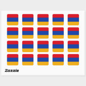 Vlag van Armenië Vierkante Sticker (Vel)