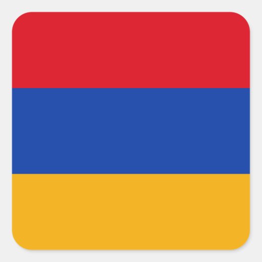 Vlag van Armenië Vierkante Sticker (Voorkant)