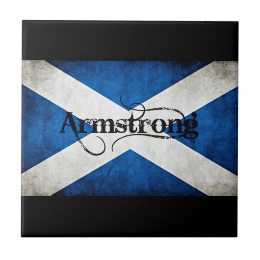 vlag van armstrong grunge tegeltje (Voorkant)