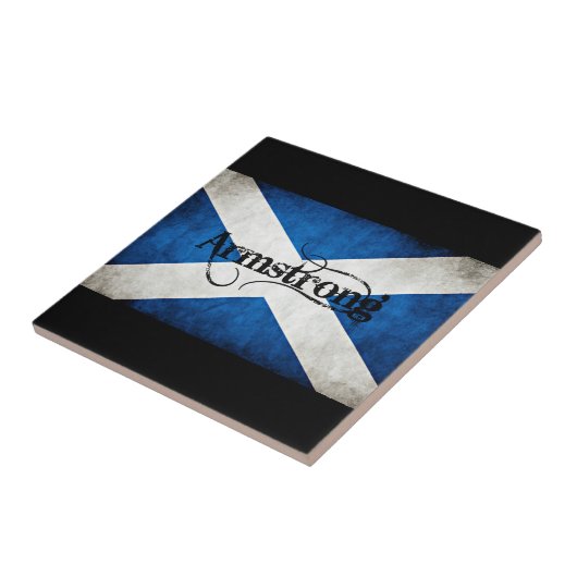 vlag van armstrong grunge tegeltje (Zijkant)