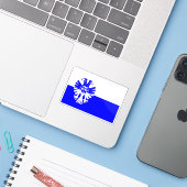 Vlag van Arnhem, Nederland Sticker (Laptop met iPhone)