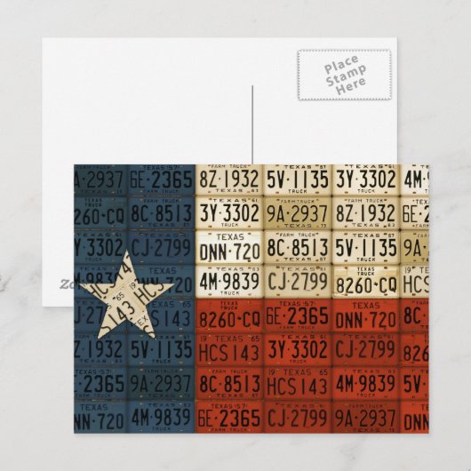 Vlag van Art. van de Nummerplaat van de Staat van Briefkaart (Voorkant / Achterkant)