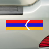 Vlag van Artsakh (Nagorno-Karabach) Bumpersticker (Op auto)
