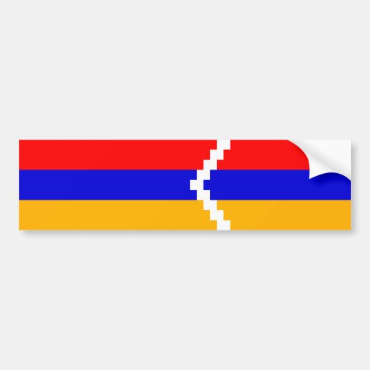 Vlag van Artsakh (Nagorno-Karabach) Bumpersticker (Voorkant)