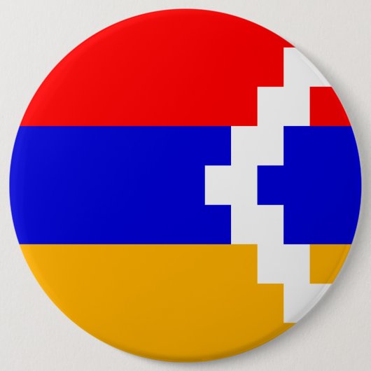 Vlag van Artsakh (Nagorno-Karabach) Ronde Button 6,0 Cm (Voorkant)